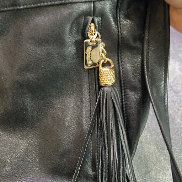 black Tignanello all leather shoulder bag - Picture 3 of 12